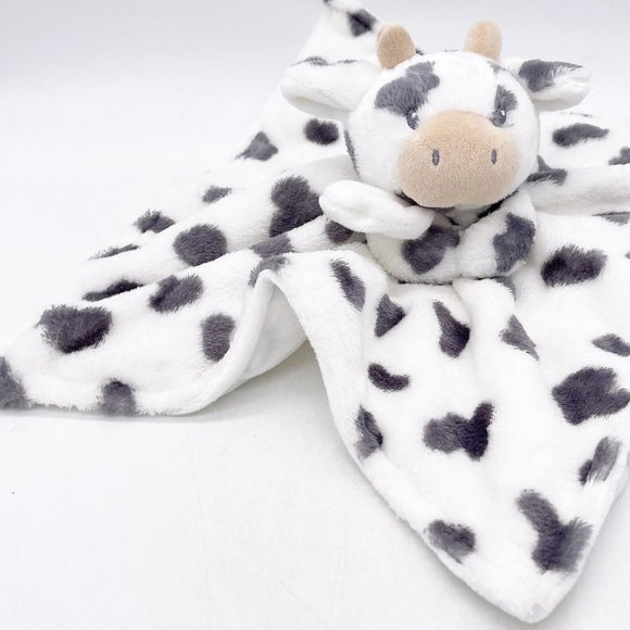 CARTER’s Cow Security Blanket Plush Lovey Gray Spots White Plush 13x13 2023 - Picture 3 of 7